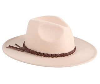 Jen & Co Debbie Braided Fedora Beige