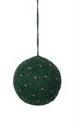 Round Wool Felt Ball Ornament w/Embroidery