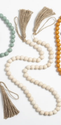 Autumn Wood Beaded Garland