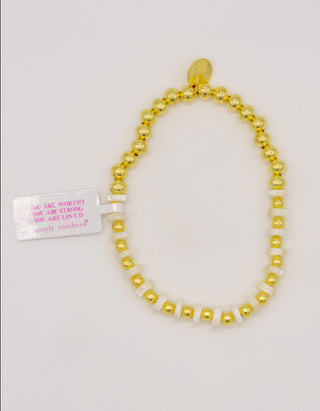 Simply Southern Gold Bracelet Pearl 16