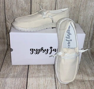 Gypsy Jazz Flash Slip On Cream