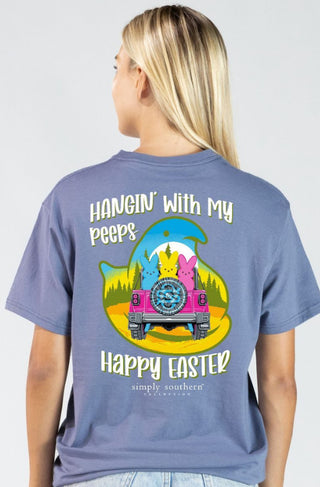 Simply Southern Short Sleeve Tee Peeps SUV Denim