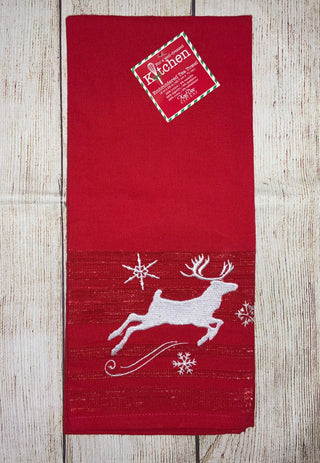 Kay Dee Designs Winter Sparkle Reindeer Tea Towel