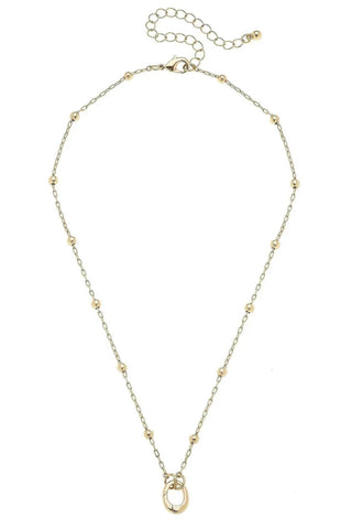 Canvas Style Celia Dainty Charm Necklace Base Shiny Gold