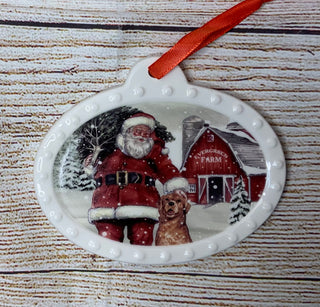 Ceramic Santa Ornament