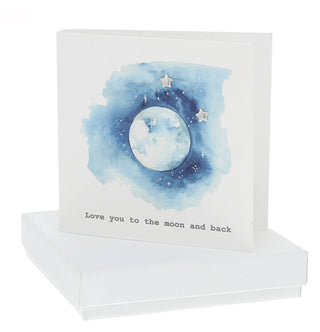 Moon & Back Stud Earrings
