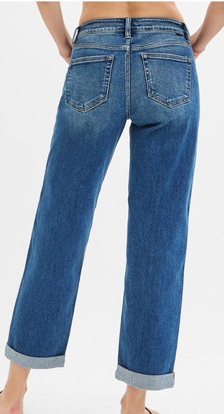 Risen MR Boyfriend Roll Up Jeans 21211