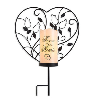 Metal Heart Memorial Yardstake