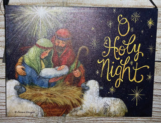 Lighted Nativity Canvas Hanging