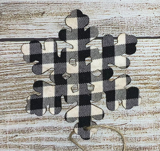 Buffalo Check Snowflake Ornament