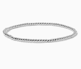 My Fun Colors Fashion Fortunes 2.5mm Silver Round Beaded Bracelet Mini