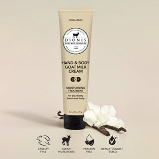 Dionis Goat Milk 3.3oz Hand & Body Cream Vanilla Bean