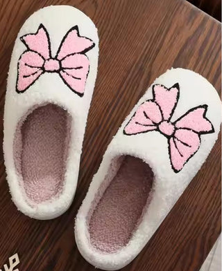 Zenana Novelty Soft Plush Cozy Slippers Bowknot
