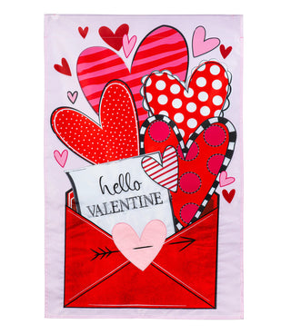 Sending Love Valentine’s Day Applique’ Flag