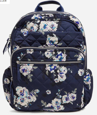 Vera Bradley XL Campus Backpack Blooms and Branches Navy