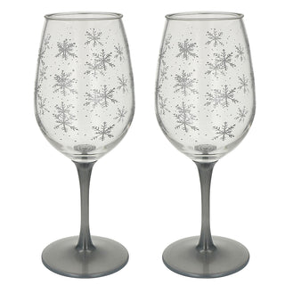 Snowflakes Acrylic Wine Set