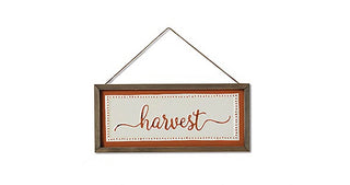 Wood & Metal Harvest Sign