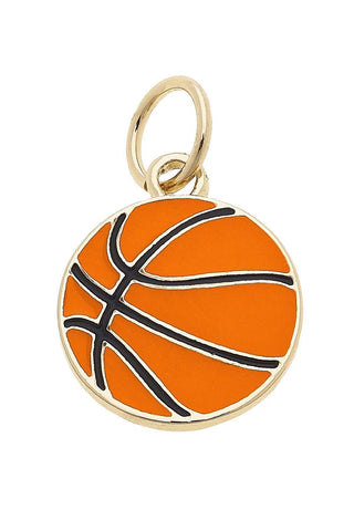 Canvas Style Charmed Basketball Enamel Charm