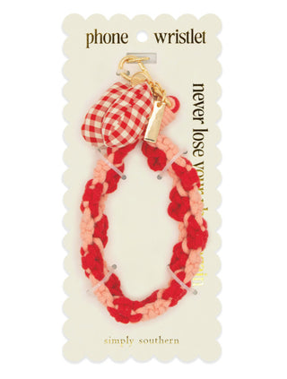 Simply Southern Phone Wristlet Bow Red