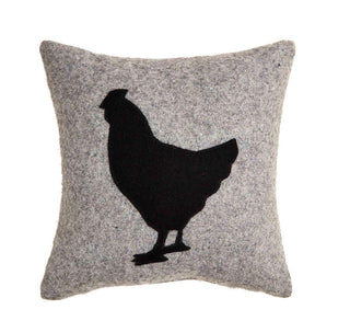 Mudpie Felt Pillow Rooster