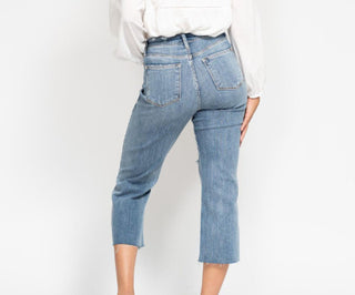 Judy Blue High Waist w/ Destroy Crop Wide Leg 82256