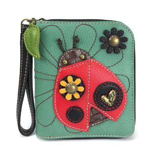 Chala 839 Zip Around Wallet Lady Bug Teal