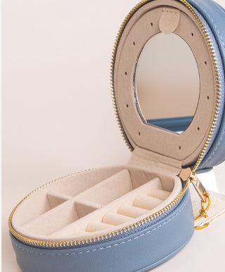 Simply Southern Miami Leather Jewelry Case Azur
