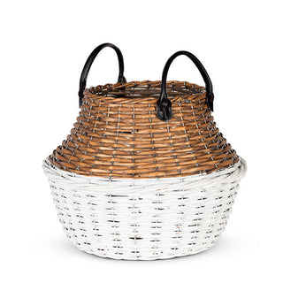Two-Tone Willow Basket, 13.8”