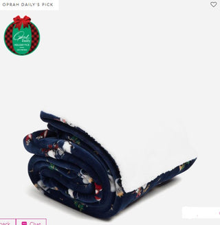 Vera Bradley Cozy Life Throw Blanket Snow Globe Motifs