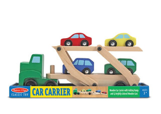 Melissa & Doug Wooden Car Carrier Set