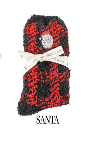 Simply Southern Soft N Cozy Socks Santa