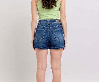 Judy Blue HW Double Button Waistband Shorts 150307