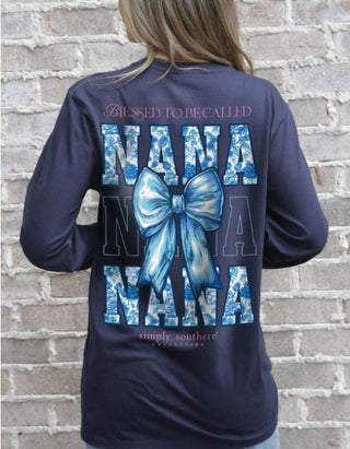 Simply Southern Blessed Nana Long Sleeve Tee Mirage XL