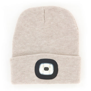 Night Scope Brightside Rechargeable LED Beanie Oatmeal
