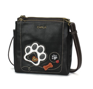 Chala 854 Merry Messenger Paw Print Black