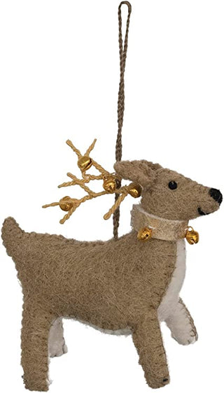 Wool Felt Reindeer Ornament