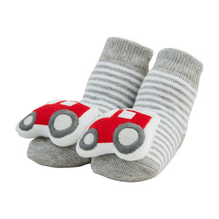 Mudpie Farm Rattle Toe Socks Red Tractor