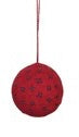 Round Wool Felt Ball Ornament w/Embroidery
