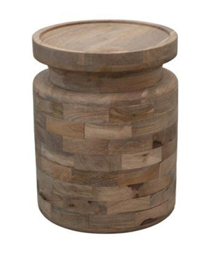 Round Mango Wood Stool/Accent Table