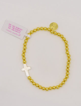 Simply Southern Gold Bracelet Pearl 15