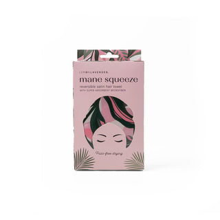 Lemon Lavender Reversible Satin Hair Towel