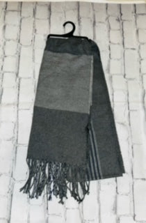 Britt's Knits Scarf Gray Stripes