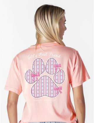 Simply Southern Mineral Wash Short Sleeve Tee Friend Light Peach