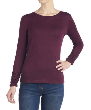 Coco + Carmen Scrunch Sleeve Crew Neck Tee  2039067