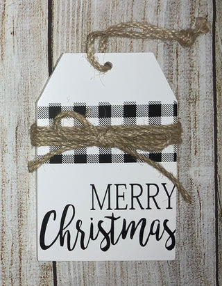 Wood Tag Merry Christmas Sign