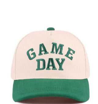 Zenana Game Day Two Tone Canvas Cotton Cap Green