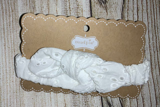 Mudpie White Soft Bunny Ears Headband