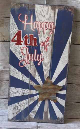 Happy 4th of July Starburst Sign
