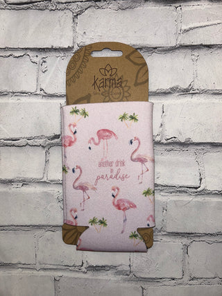 Karma Slim Can Cooler Flamingo