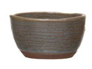 Stoneware Bowl w/Reactive Glaze